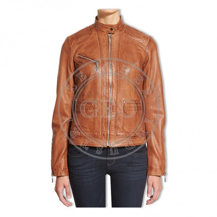 Young Women Fashion Leather Jackets